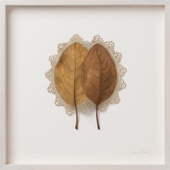 Everything That Surrounds Us II -Intricate contemporary crochet leaf nature art