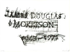 Original limited edition James Douglas Morrison (The Doors) tombstone rubbing