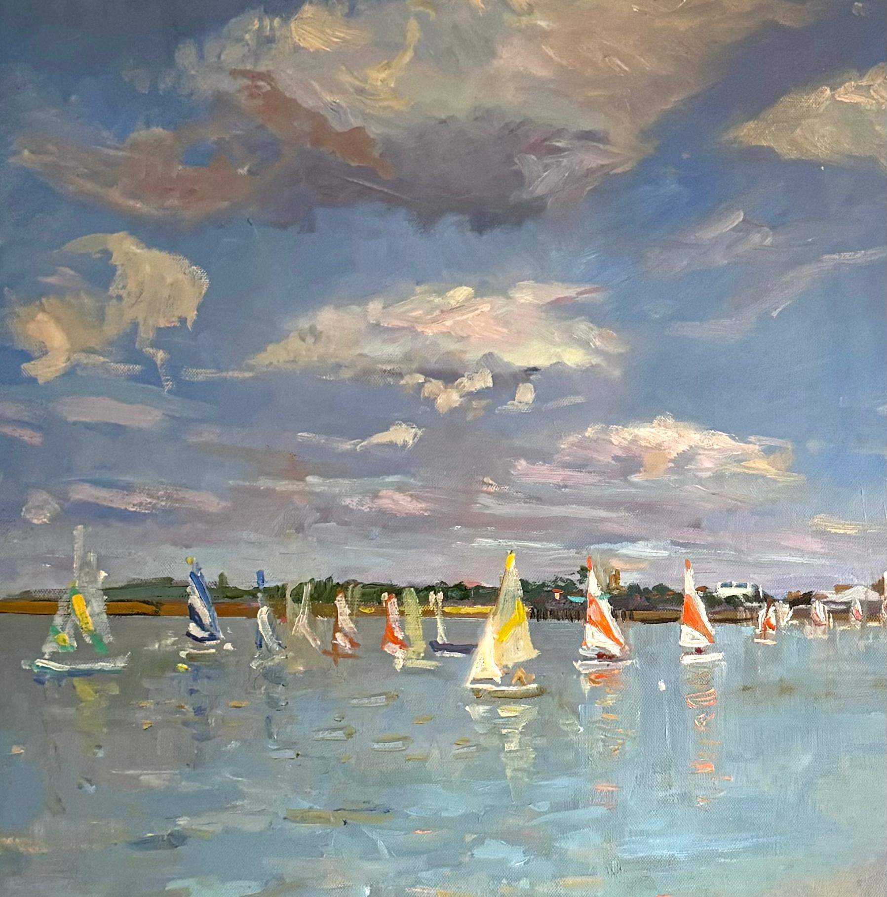 Junior Sailing è uno straordinario dipinto dell'artista contemporanea britannica Susanna MacInnes.

Susanna, conosciuta anche come la pittrice di gocce di pioggia,  è un'artista pluripremiata con la passione per la pittura en plein air che porta i