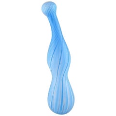 Susanne Allberg for Kosta Boda, Large Vase in Mouth-Blown Light Blue Art Glass