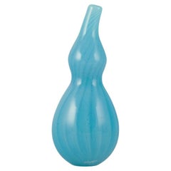 Retro Susanne Allberg for Kosta Boda. Unique art glass vase in an organic shape