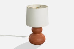 Susanne Bolt, Table Lamp, Ceramic, Brass, Denmark, 1970s