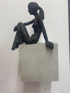 Au bord de l'eau XIV  - sculpture contemporaine en bronze d'une femme nue