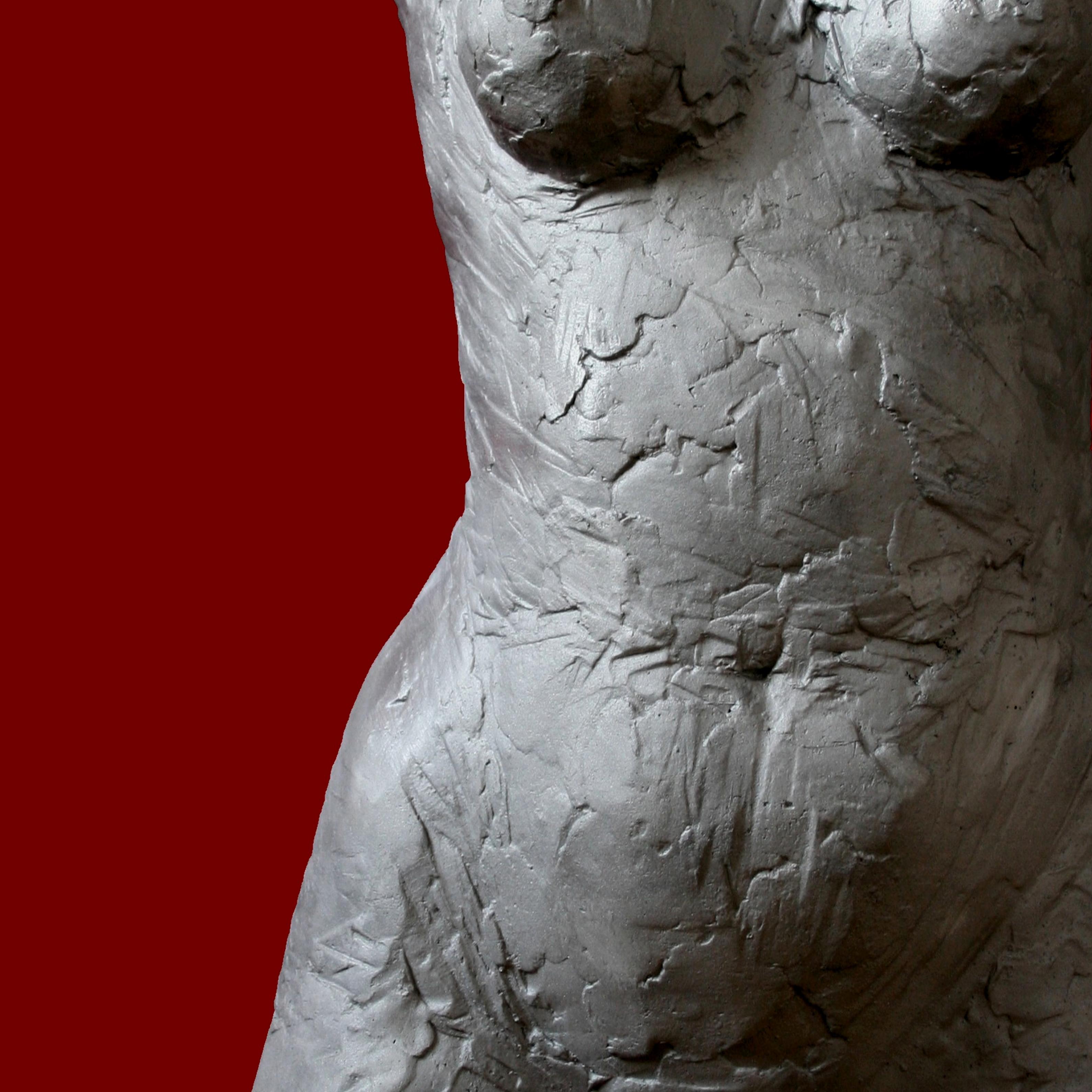 Torso - contemporary figurative sculpture of female torso as garden sculpture For Sale 1