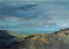 "A Slope Of Heather" A Purple And Blue Contemporary Landscape By Susanne Kurdahl