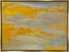 "Yellow Sky" Soft Contemporary Abstract Skyscape By Susanne Kurdahl Vesterheden