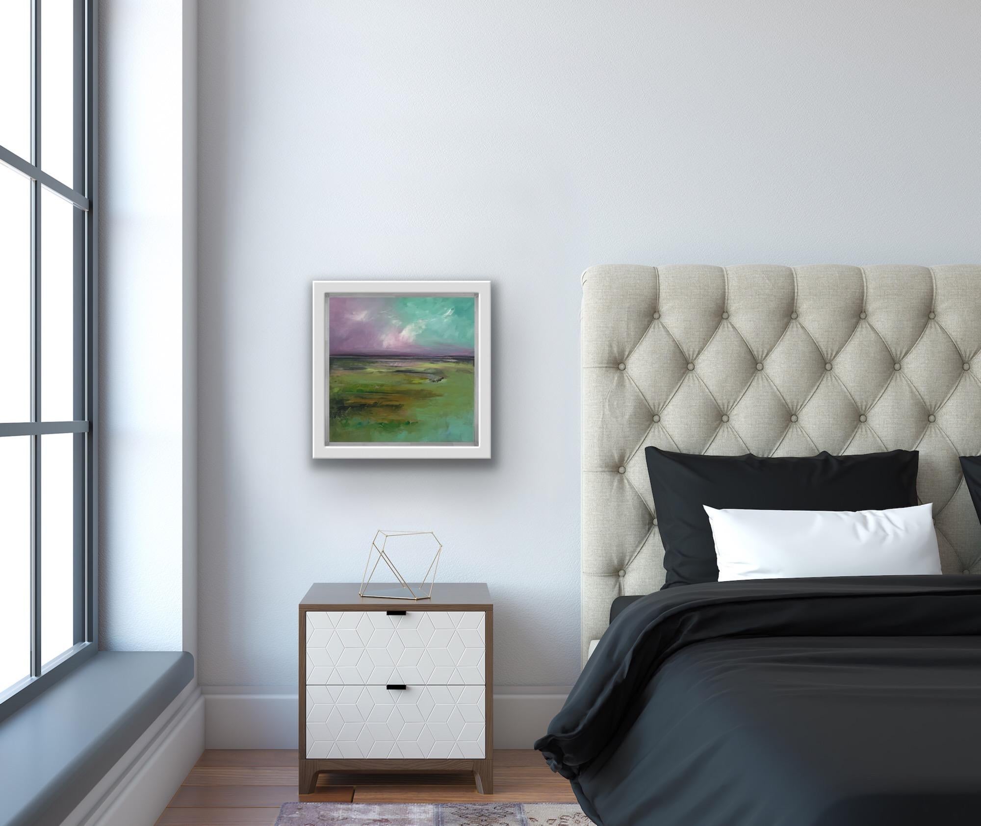 A Shot Of Pink, Arte contemporáneo, Arte expresionista abstracto, Pintura de paisaje marino - Painting de  Susanne Winter 