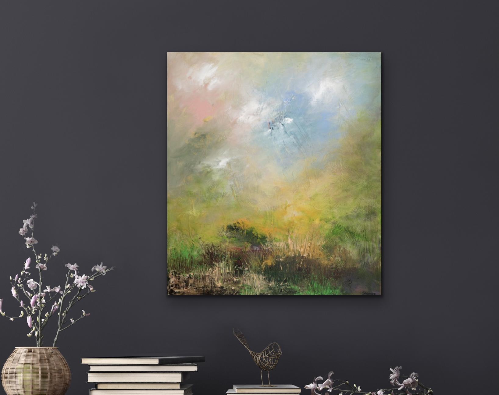 Lights, Peinture originale, Paysage, Abstrait, Nature - Painting de  Susanne Winter 