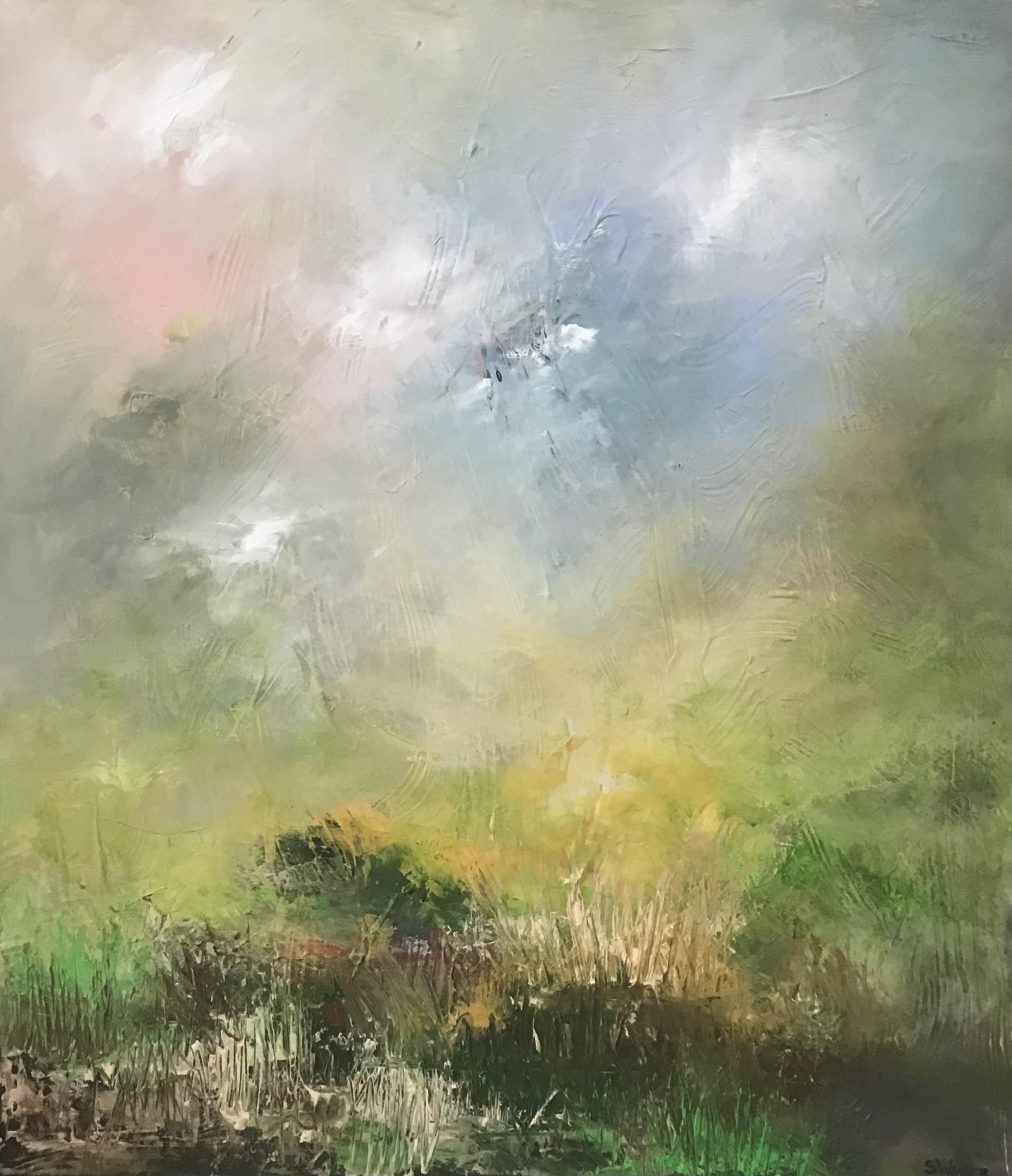 Frisches Licht, Originalgemälde, Landschaft, Abstrakt, Nature