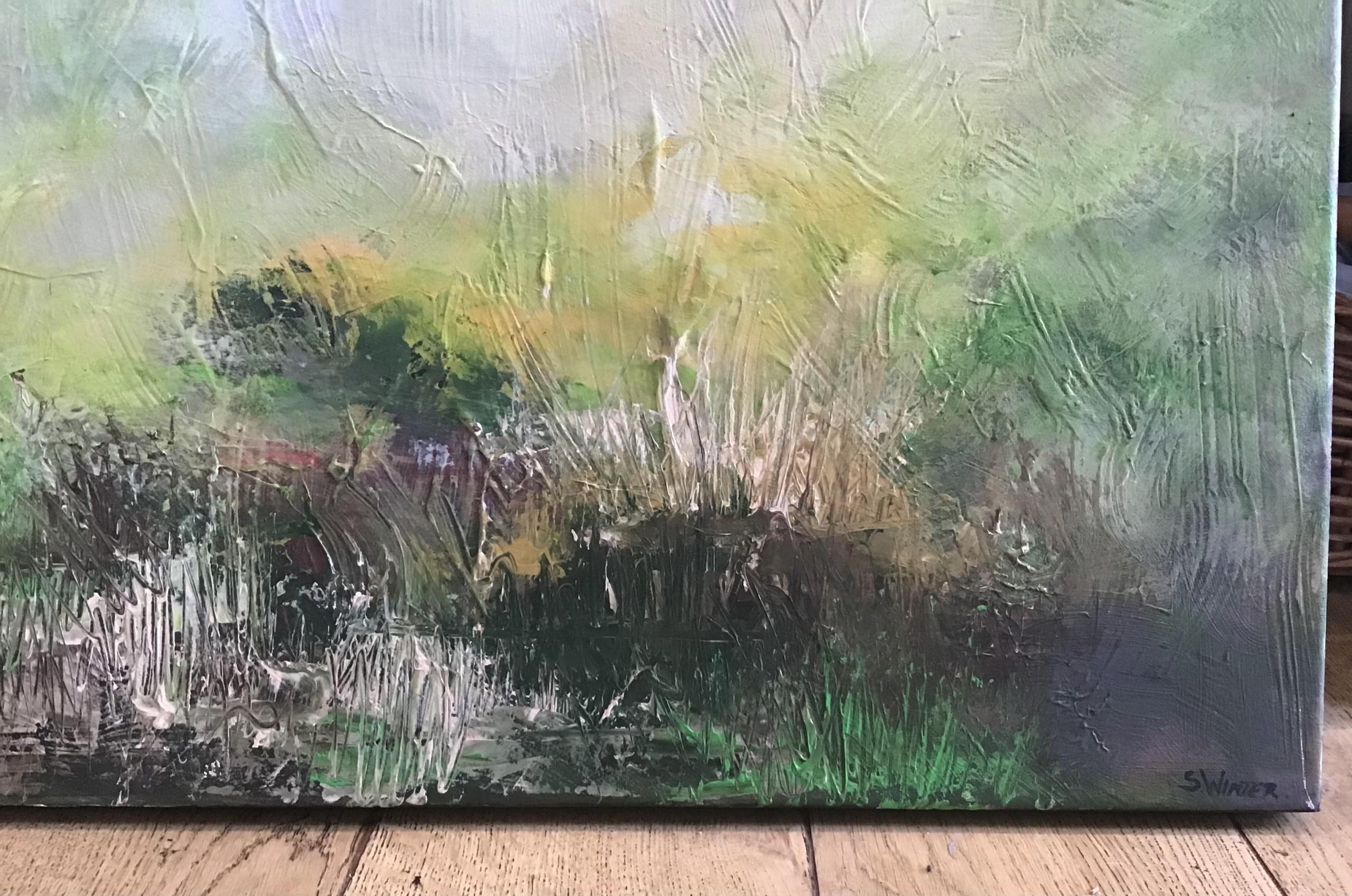 Luce fresca - Landscape Painting Marrone di Susanne Winter