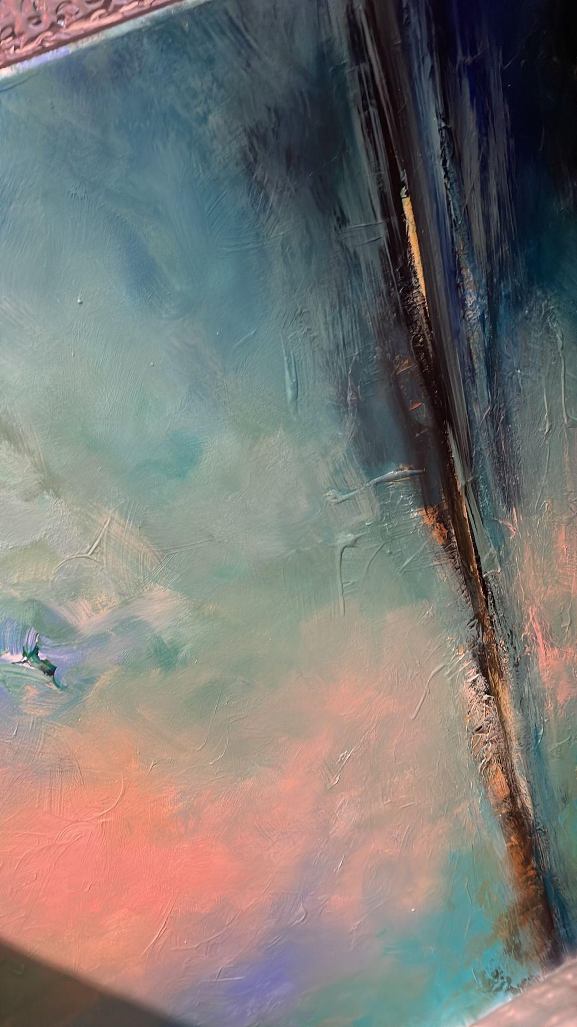 Serena fiducia, Acrilico originale, Pittura astratta di paesaggio marino, Isle of Wight - Painting Astratto di Susanne Winter