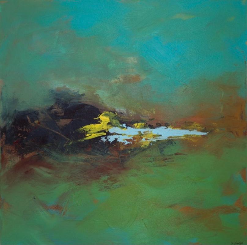 Susanne Winter Abstract Painting - Spring Turquoise