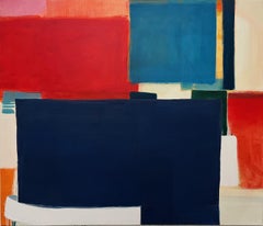 Unter freiem Himmel -  Un colorato dipinto astratto a tempera all'uovo