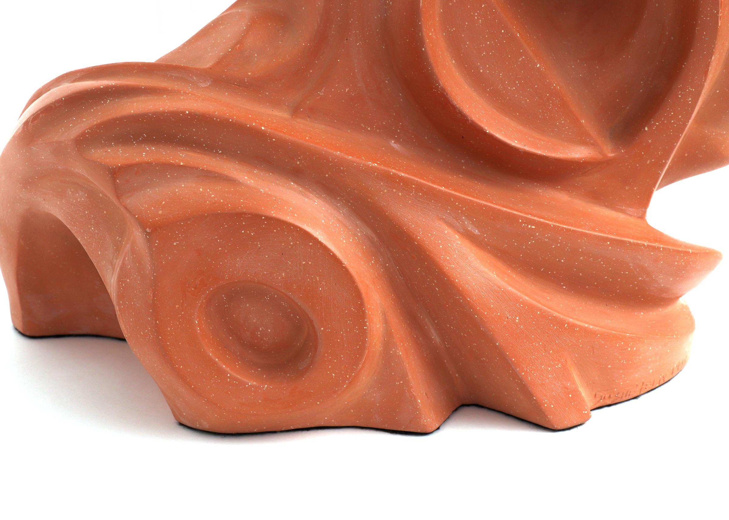 20th Century Abstract Figural Terracotta Ceramic Sculpture 'Continuum' For Sale 7