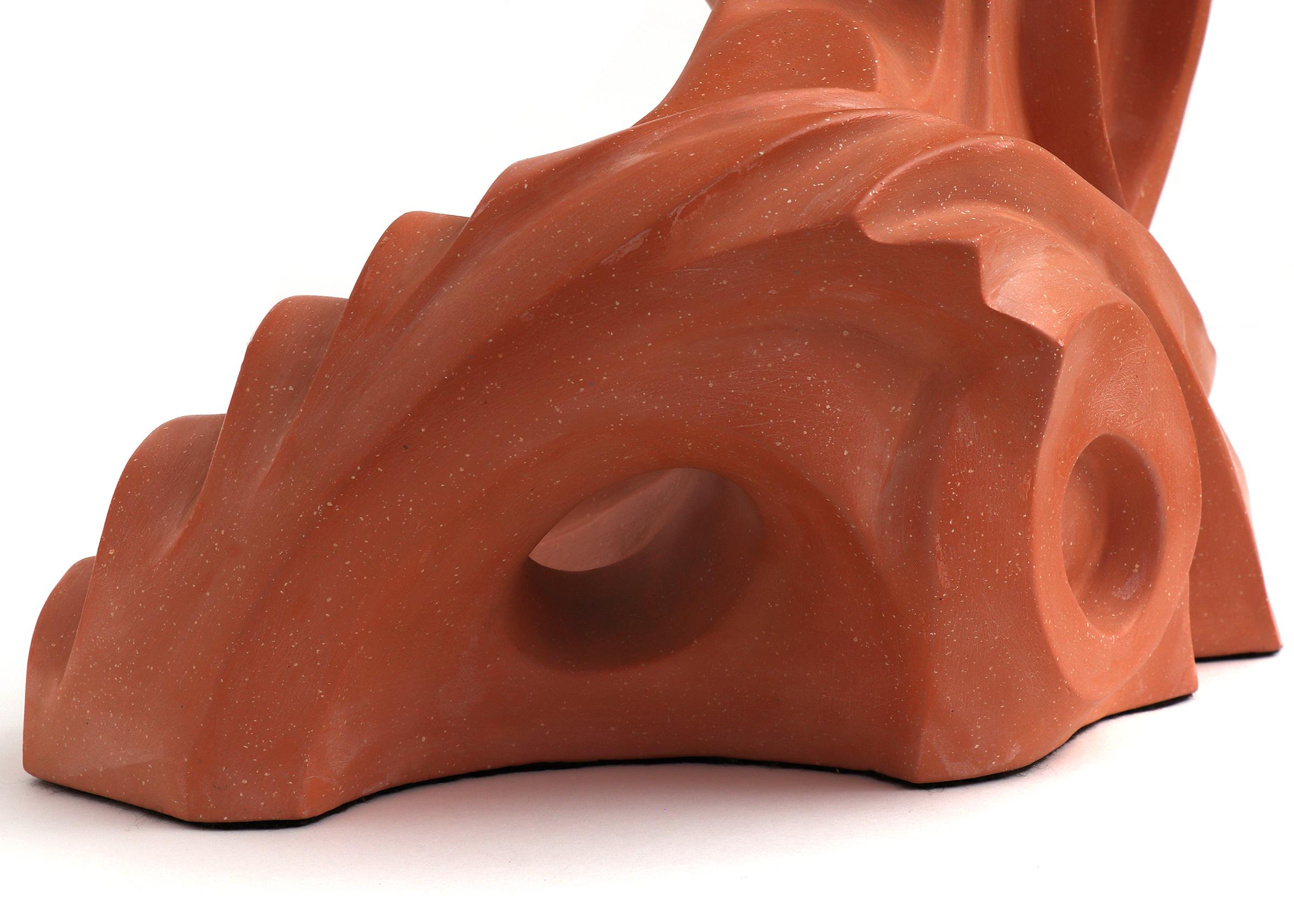 20th Century Abstract Figural Terracotta Ceramic Sculpture 'Continuum' For Sale 9