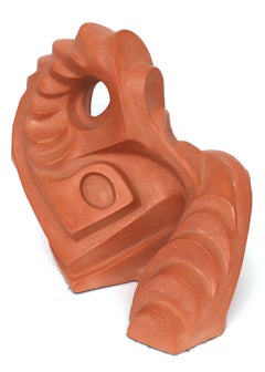 Sushe Felix Abstract Terra Cotta Sculpture “Continuum” Contemporary Modern