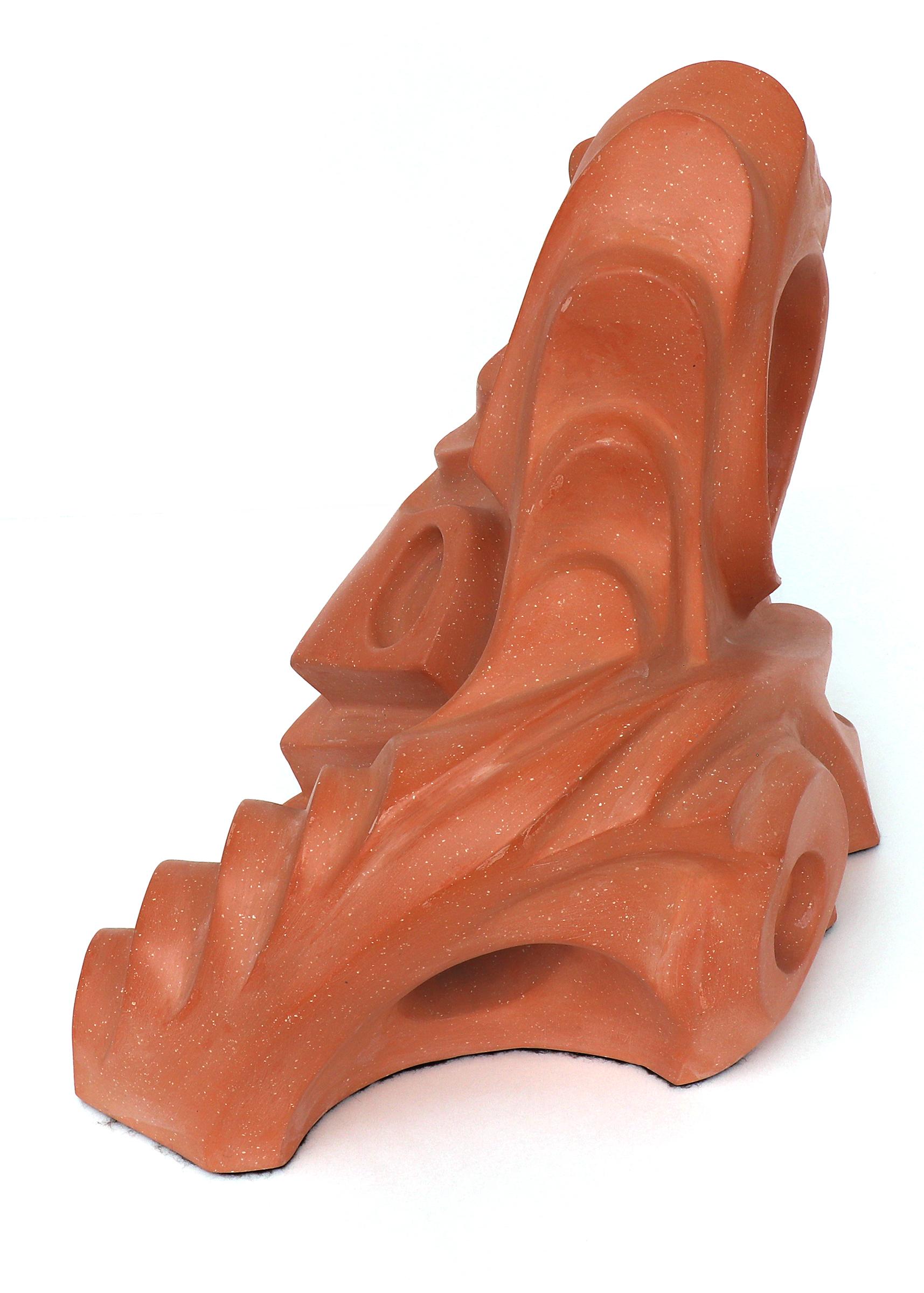 Sculpture figurative abstraite en céramique de terre cuite du XXe siècle, Continuum en vente 2