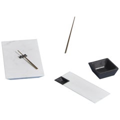 New Modern Sushi Tray in White Michelangelo Marble Creator Ivan Colominas Stock