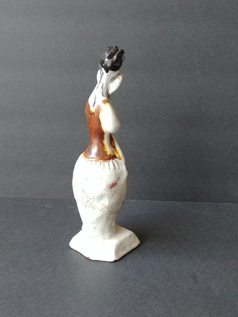 Susi Singer Terracotta, Pottery/Ceramic Sculpture Girl, Signed, Gudrun Baudisch In Excellent Condition For Sale In Los Angeles, CA