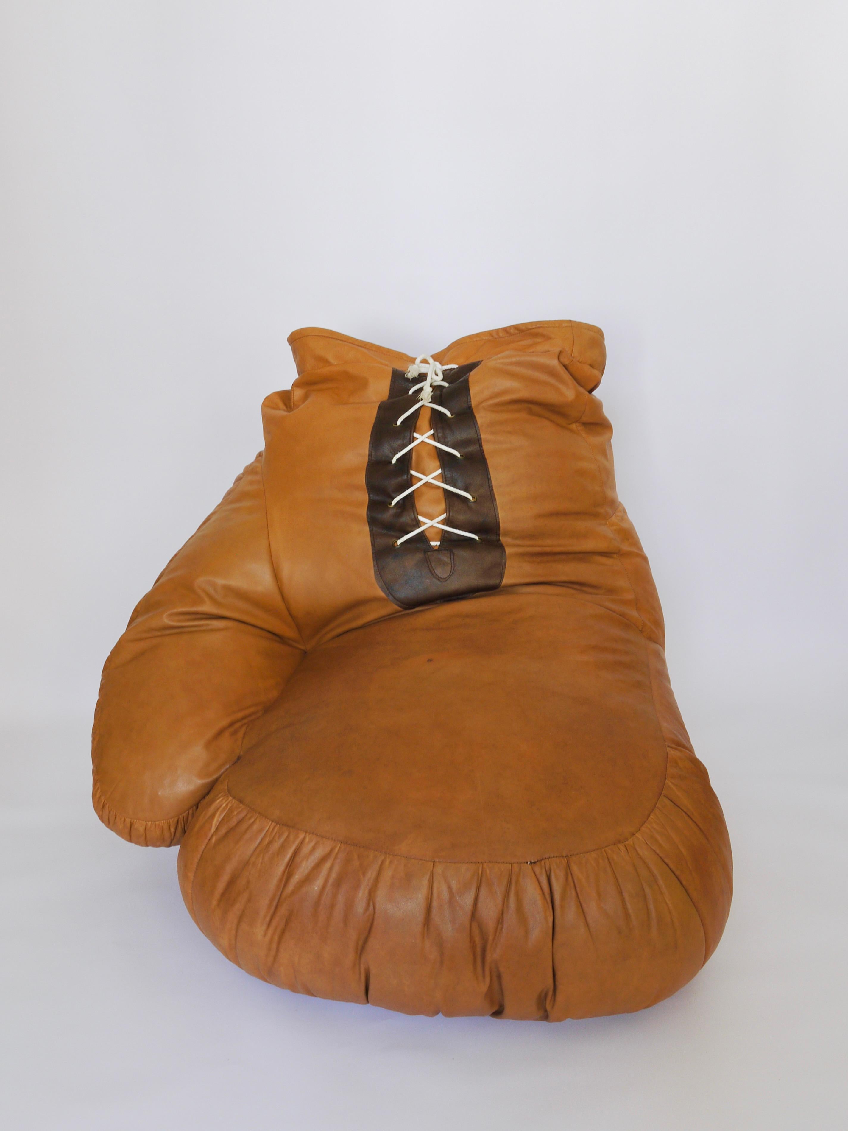 Mid-Century moderno Sedia a guanto da boxe Susi & Ueli Berger di De Sede, pelle, Svizzera, anni '70 in vendita