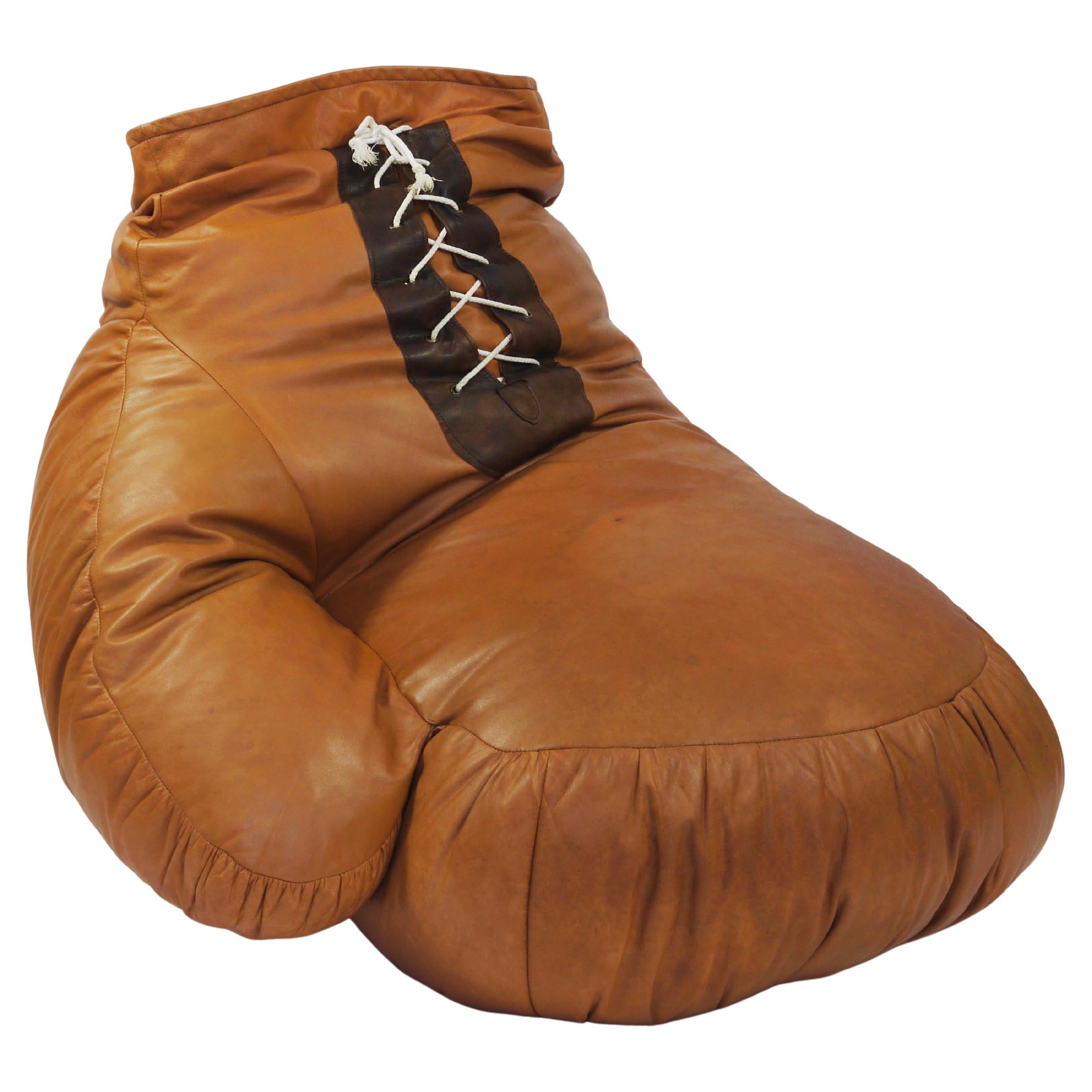 Silla Guante de boxeo Susi & Ueli Berger de De Sede, cuero, Suiza, años 70