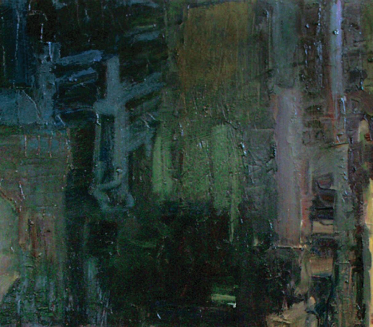 „Back Alley Nocturne“ (2008) von Susie Hyer, Original Ölgemälde auf Leinwand im Angebot 7