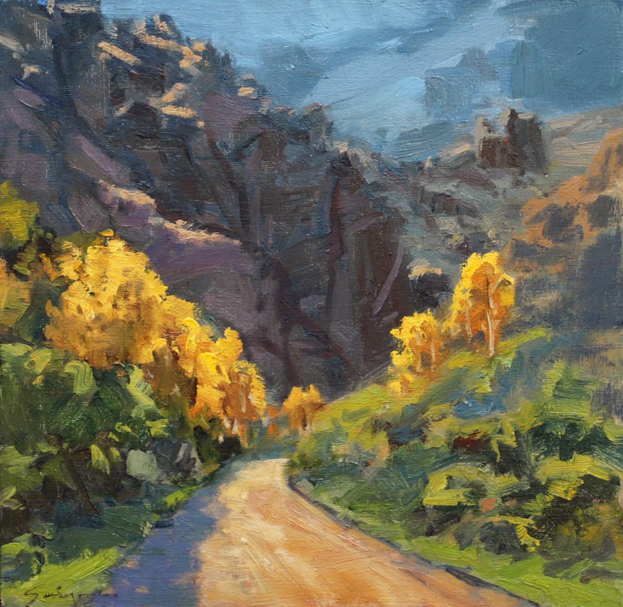 Canyon Straße (Impressionismus), Painting, von Susie Hyer