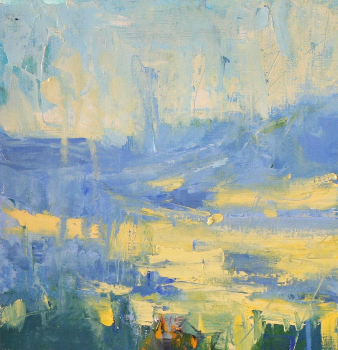 „Distant Hills II“ (2023) von Susie Hyer, Original Ölgemälde auf Leinwand Papier im Angebot 3