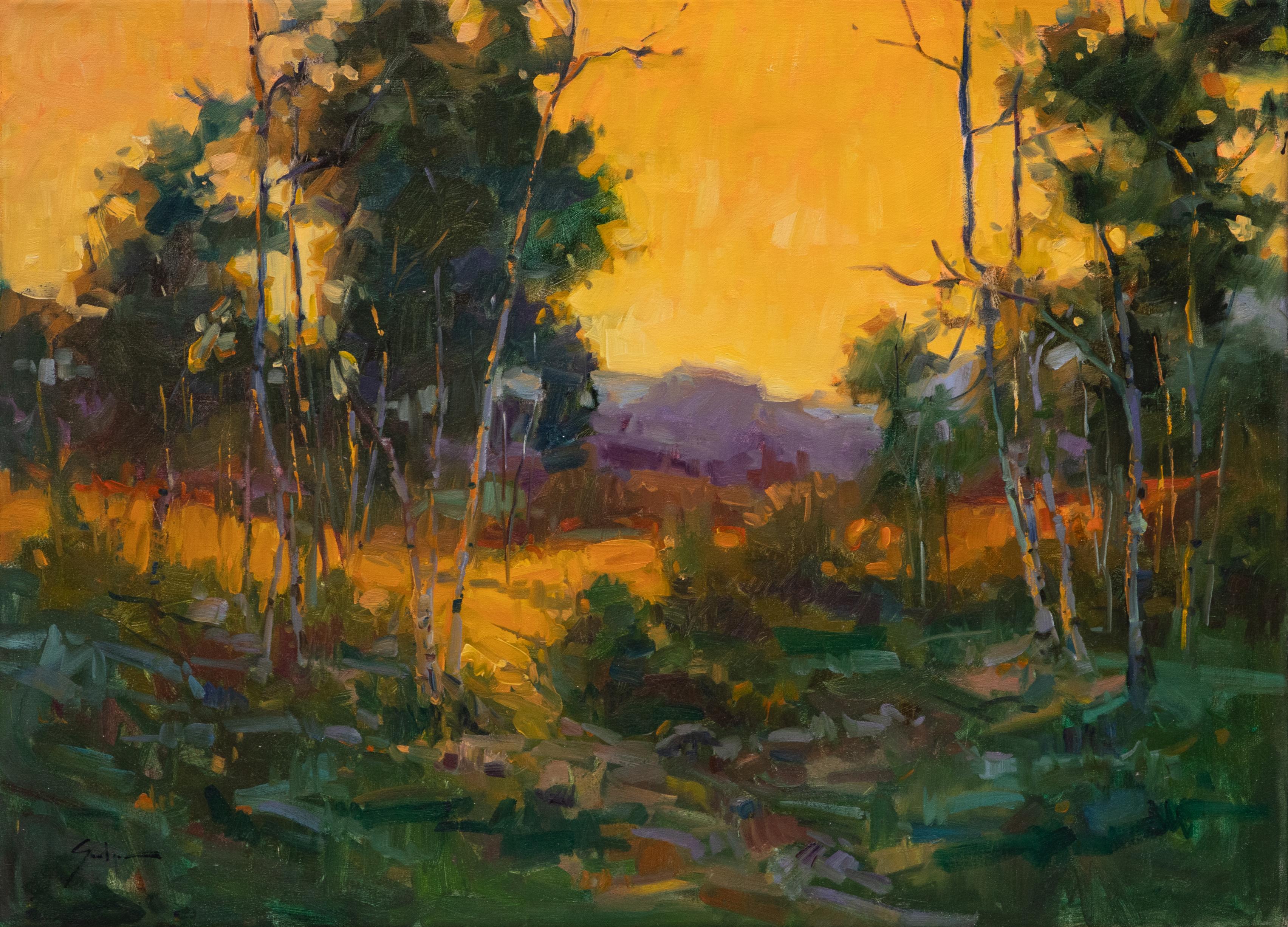 Evening Glow - Impressionist Painting by Susie Hyer