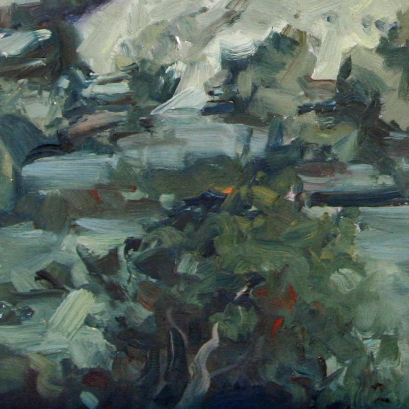 « Rock All Night » (2012) par Susie Hyer, huile originale sur panneau de lin en vente 3