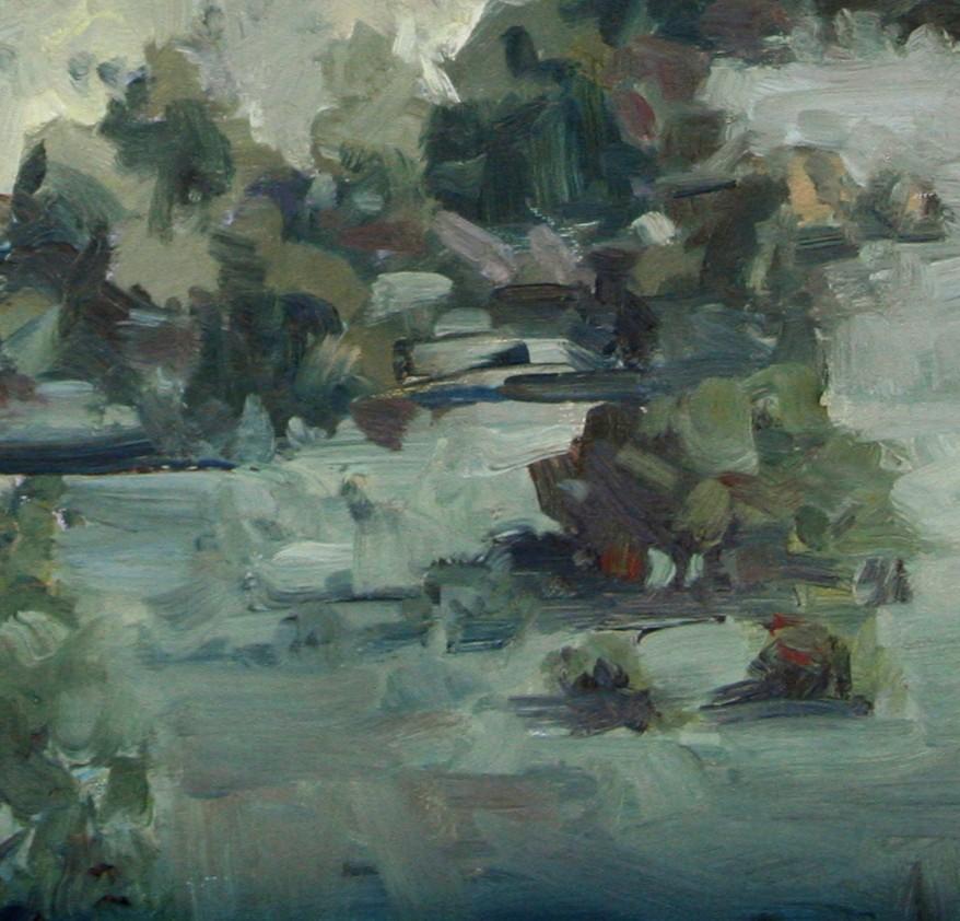 « Rock All Night » (2012) par Susie Hyer, huile originale sur panneau de lin en vente 4