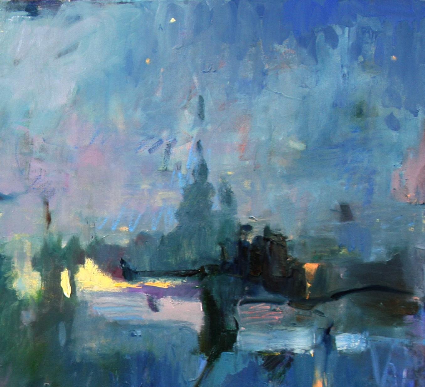 „Twilight Mystery“ (2024) von Susie Hyer, Original Ölgemälde auf Leinwand im Angebot 7