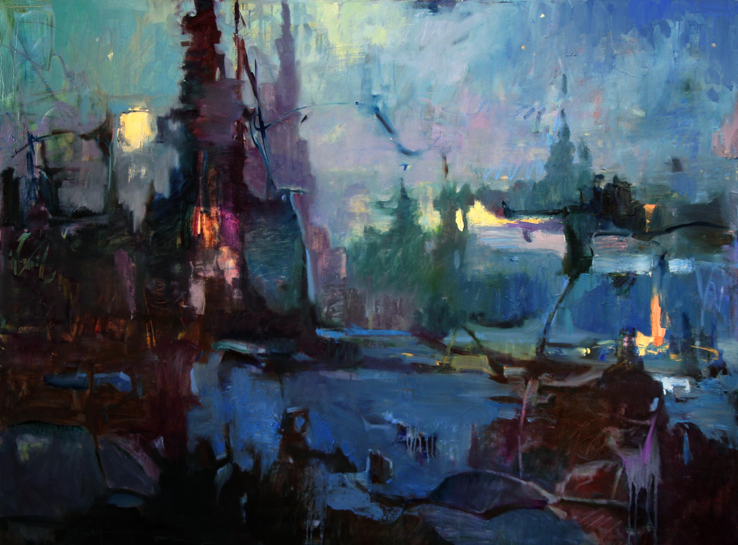 „Twilight Mystery“ (2024) von Susie Hyer, Original Ölgemälde auf Leinwand