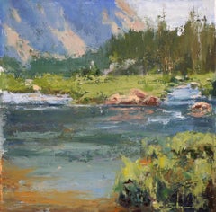 "Wind River Wilds" - Impressionist Landscape, Oil Painting on Arches Paper