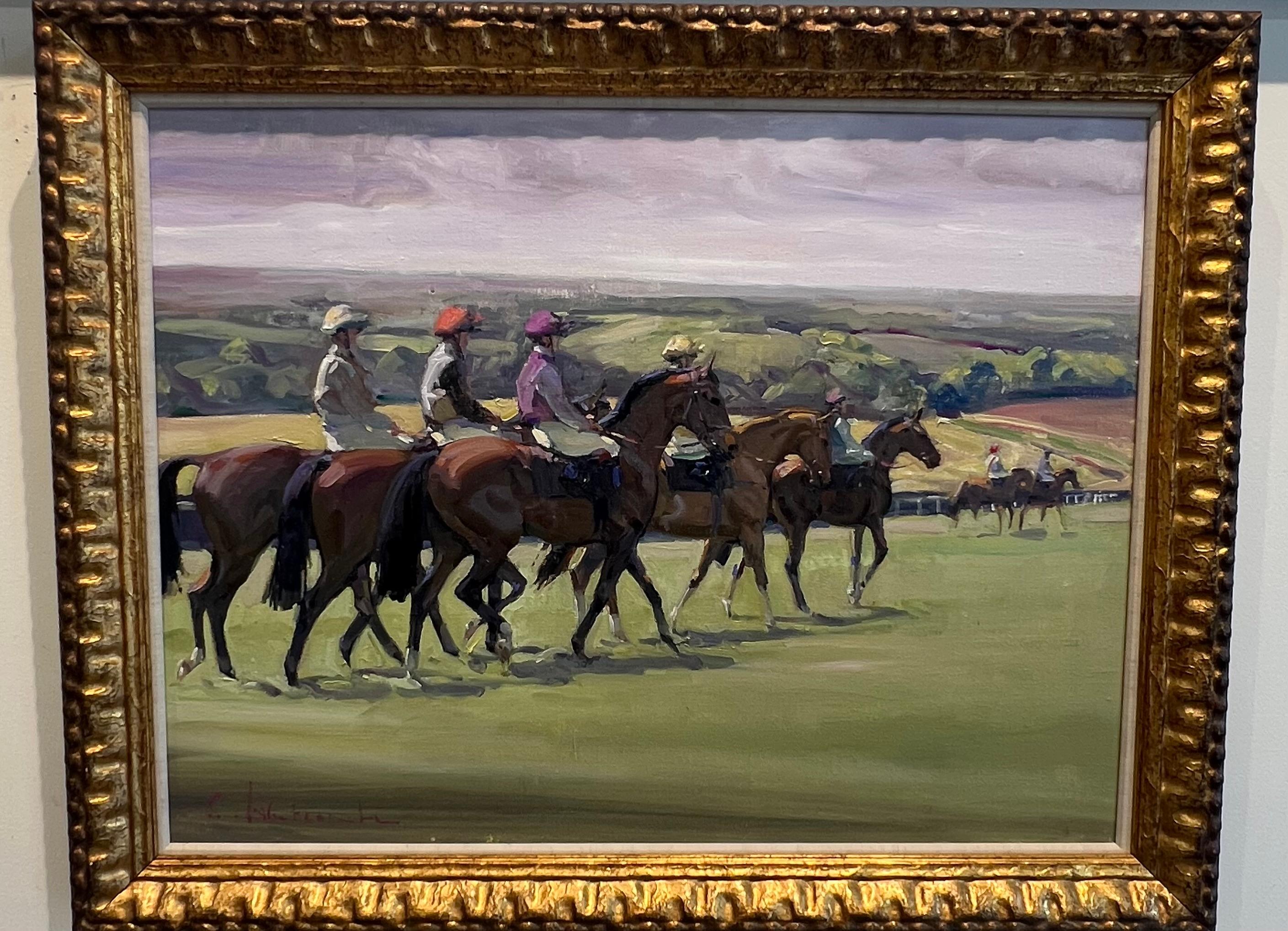 Going out, Goodwood - Painting by Susie Whitcombe