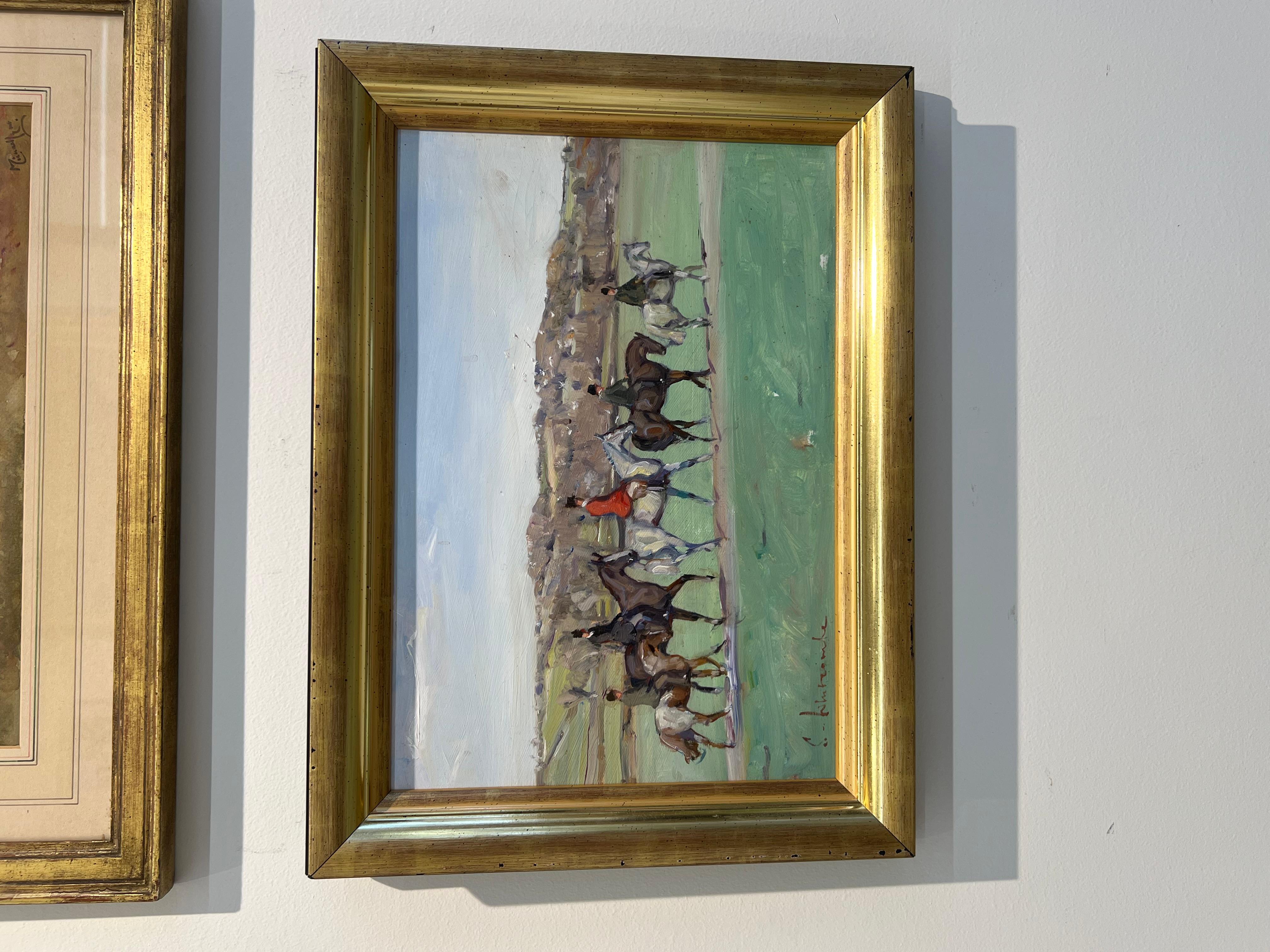 Leicestershire Hunting Morning - Painting by Susie Whitcombe
