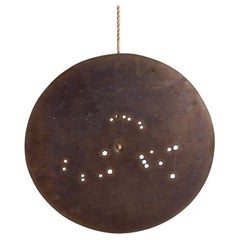 Suspended Brass Gong Titled "Orion" Depicting the Constellation By Val Bertoia