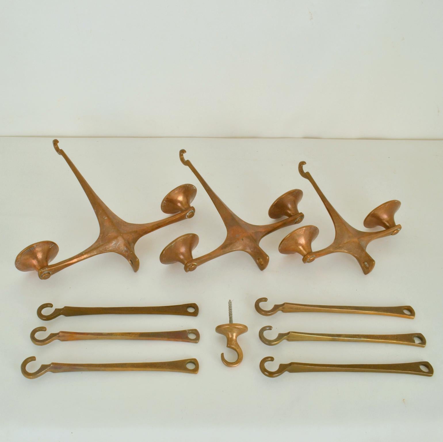 Suspended Bronze Candelabra by Harjes 1960's 3