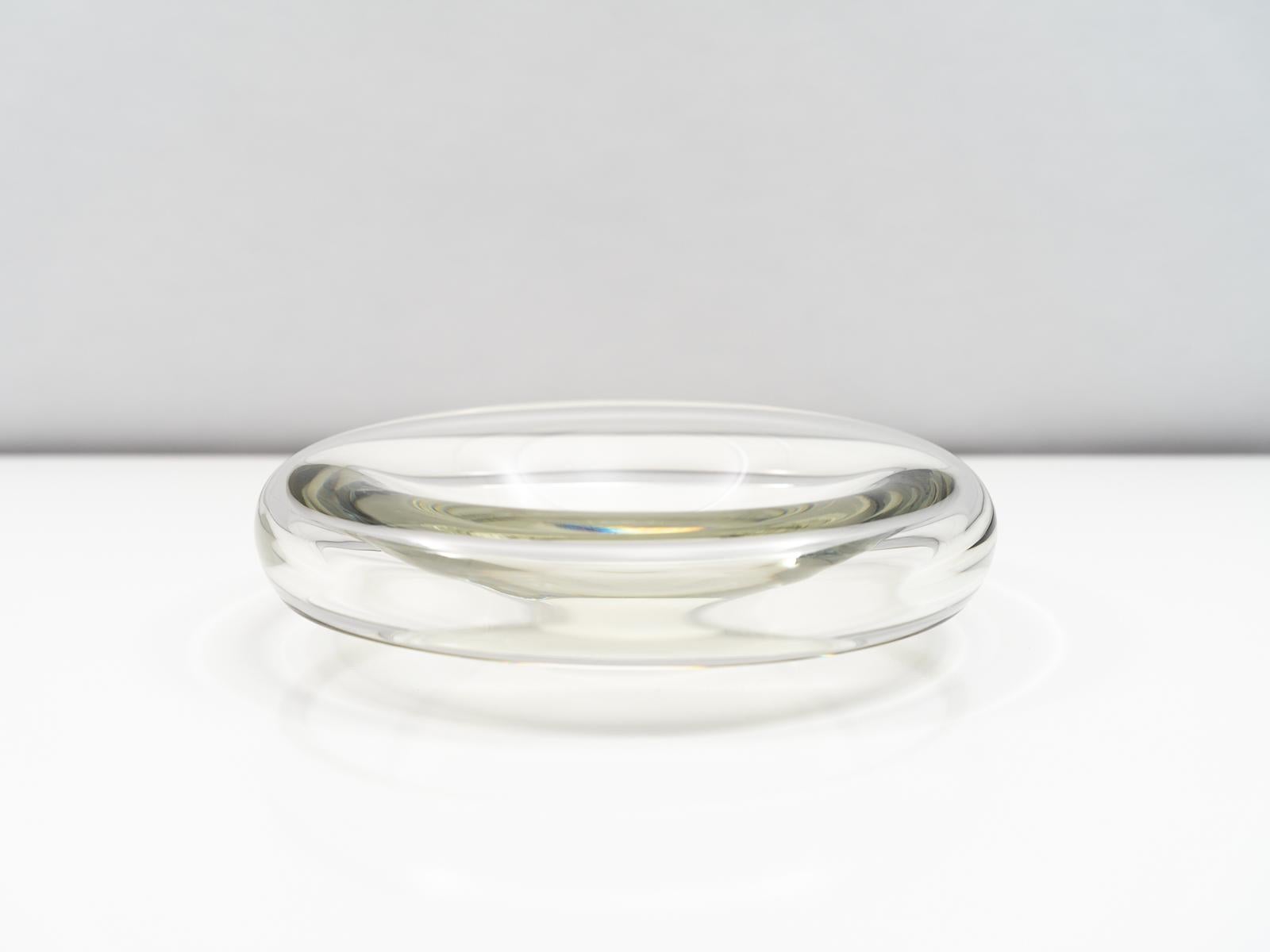 Modern Suspended Clear Glass Bowl by Alfredo & Flavio Barbini for Barbini Murano, 1972 For Sale