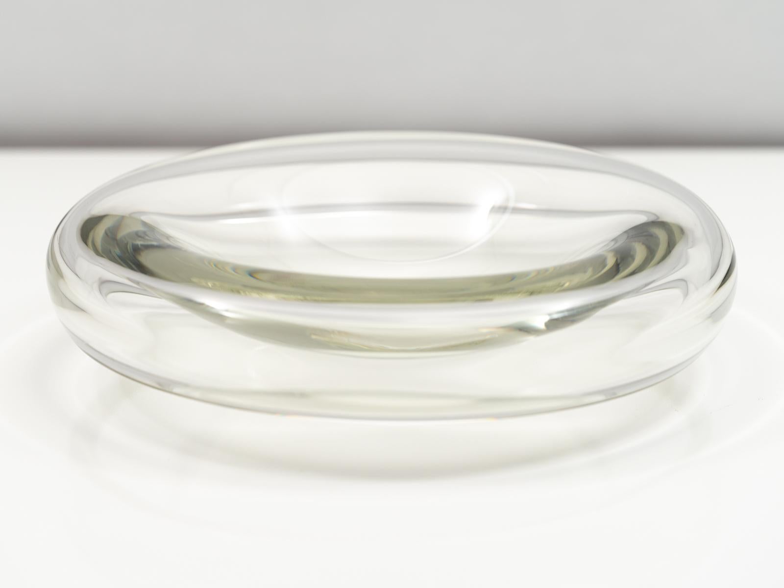 Italian Suspended Clear Glass Bowl by Alfredo & Flavio Barbini for Barbini Murano, 1972 For Sale