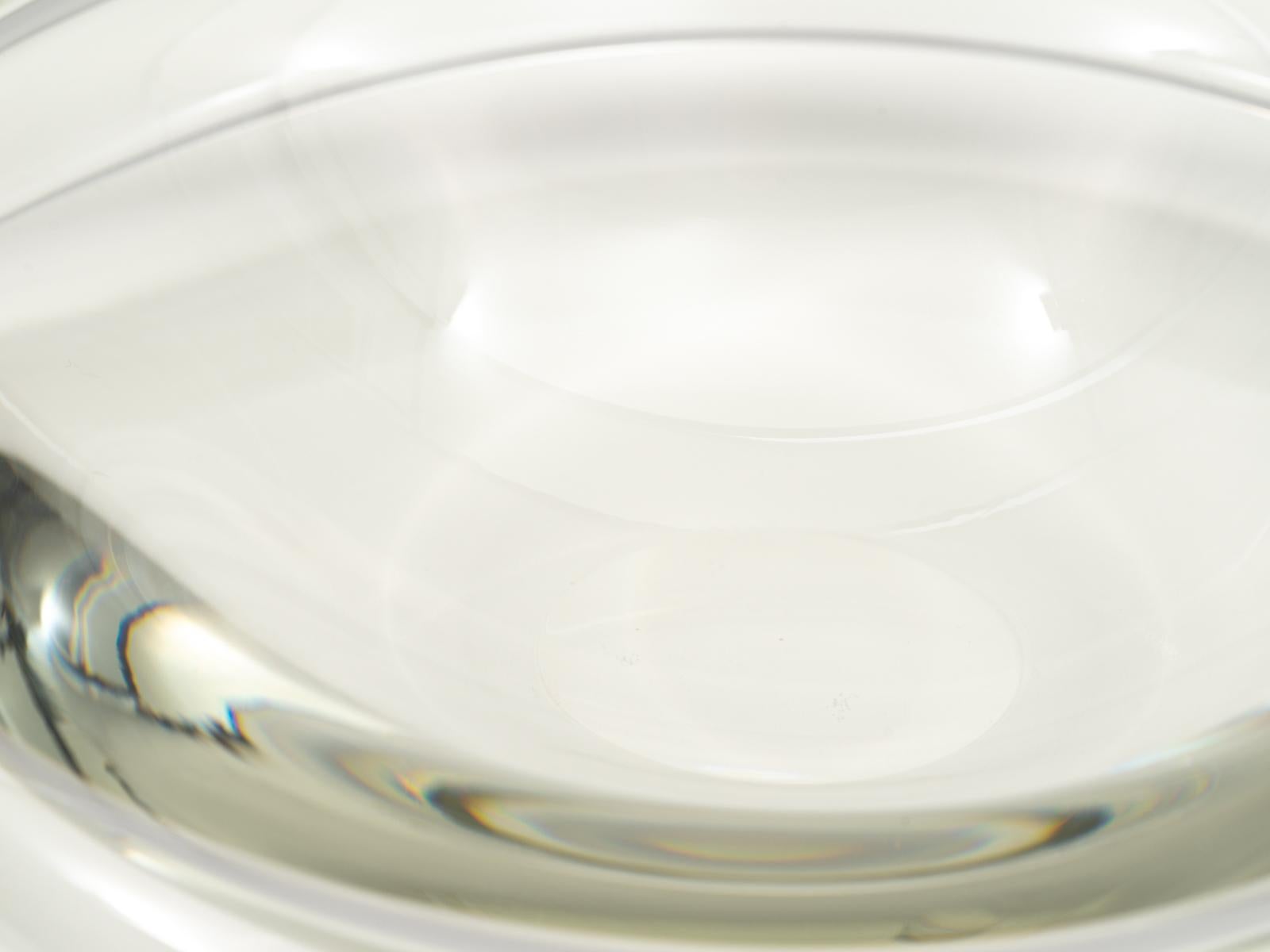 Suspended Clear Glass Bowl by Alfredo & Flavio Barbini for Barbini Murano, 1972 For Sale 1