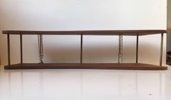 Suspended Danish Teak and Brass Spice Rack, 1960s