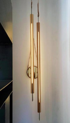 Suspended Linear Modern Wood Light Fixture