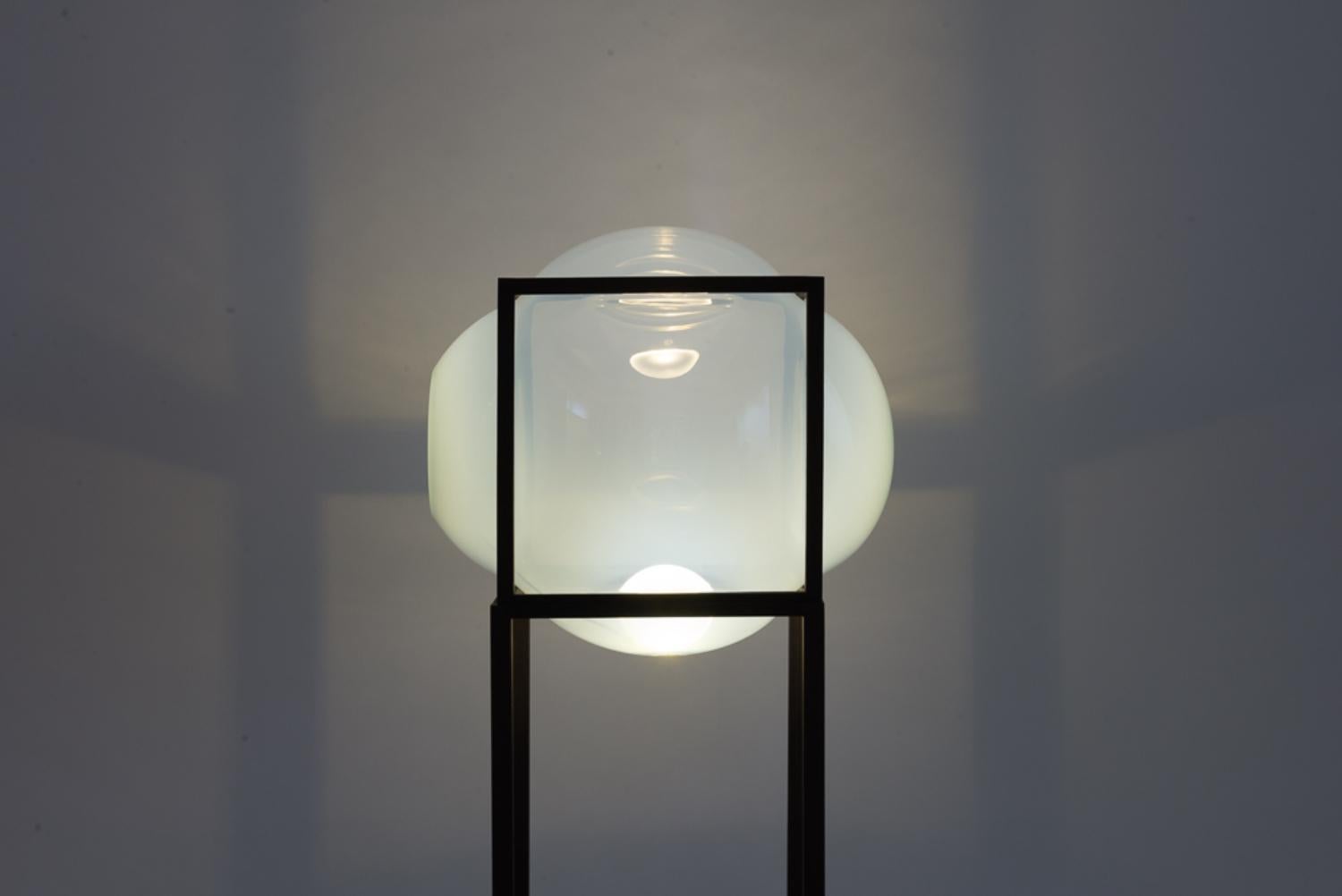 Post-Modern Suspended Round Square Cabinet by Studio Thier & Van Daalen For Sale