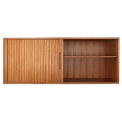 Suspended Sideboard with Tambour Door and Open Compartment, 1960s