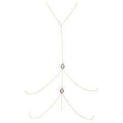 Suspendue Goutte 14K Gold-Filled Body Chain with Pear-Cut Crystal Drops