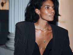 Suspendue Long 14K Gold-Filled Molten Drop Necklace