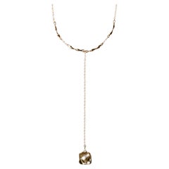 Suspendue Long 14K Gold-Filled Molten Drop Necklace
