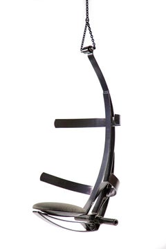 "SUSPENSION 8" Post Industrial, Modernist suspension Lounge Chair, Joe Moran