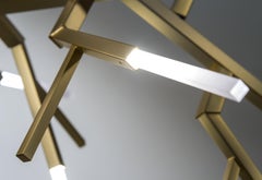 Suspension Acropora with matt gold metal finish
